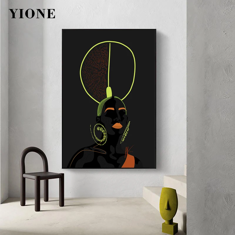 

Модная черная вертикальная абстрактная африканская художественная фигурка плакат печать Настенная картина для гостиной спальни Декор