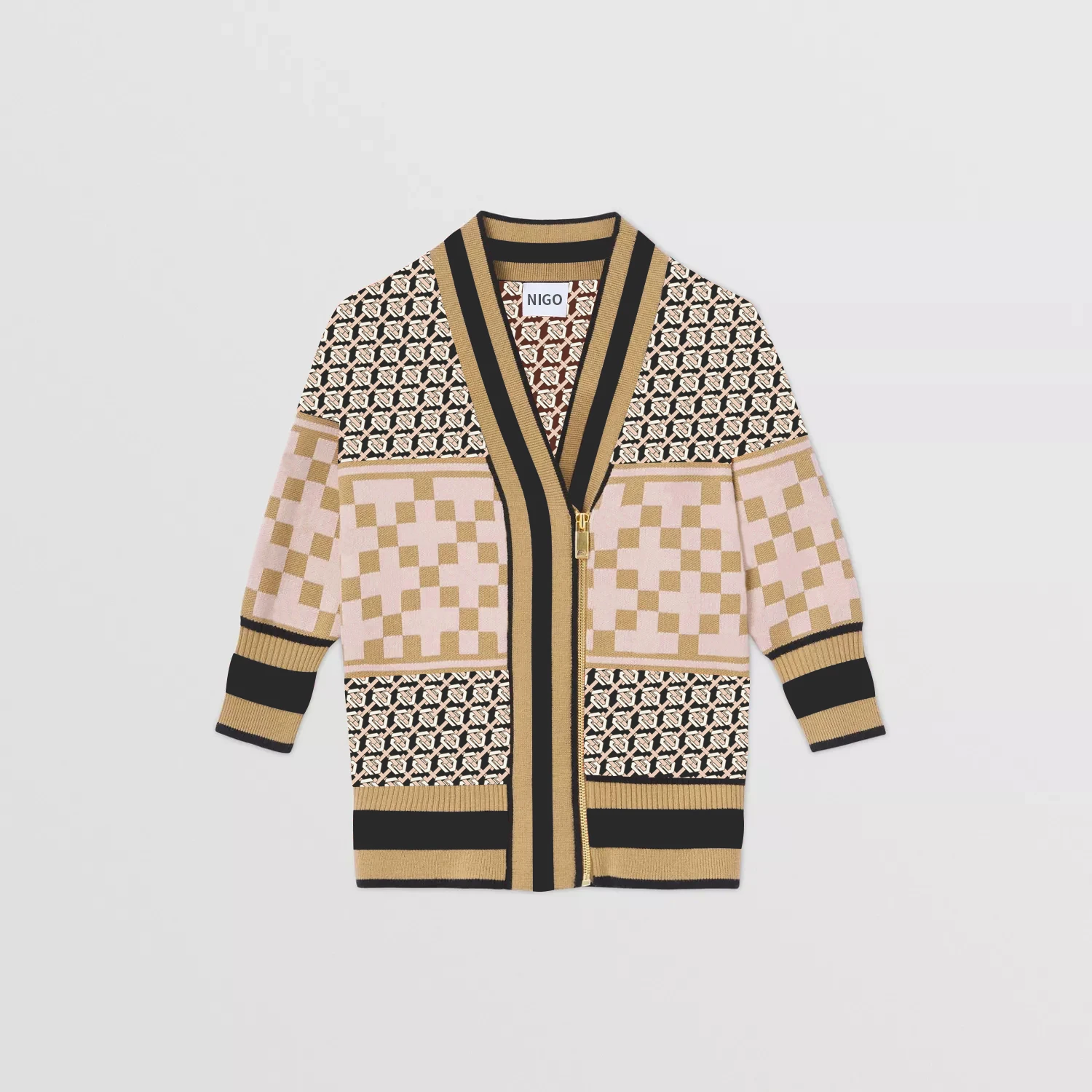 

Детский кардиган NIGO с длинным рукавом и буквенным принтом # nigo38668