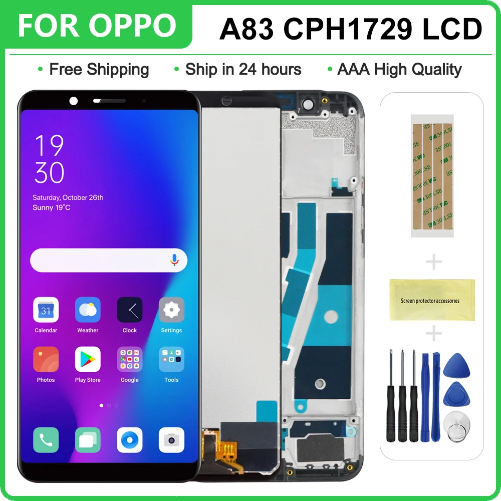 Оригинальный дисплей 5,7 дюйма для OPPO A83, ЖК-дисплей с рамкой для OPPO CPH1729, запасные части для ЖК-экрана
