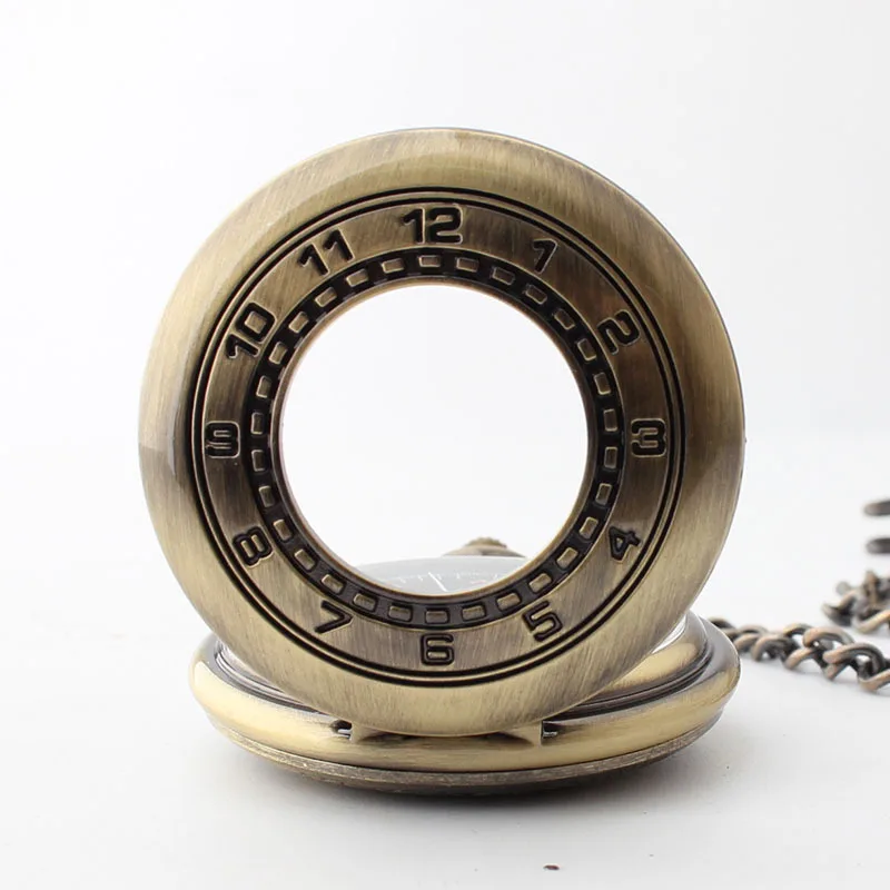 Antique Vintage Arabic Numeral Pocket Watch Collection Souvenir Hand Wind Watch Mechanical Chain Clock Gift For Men Women
