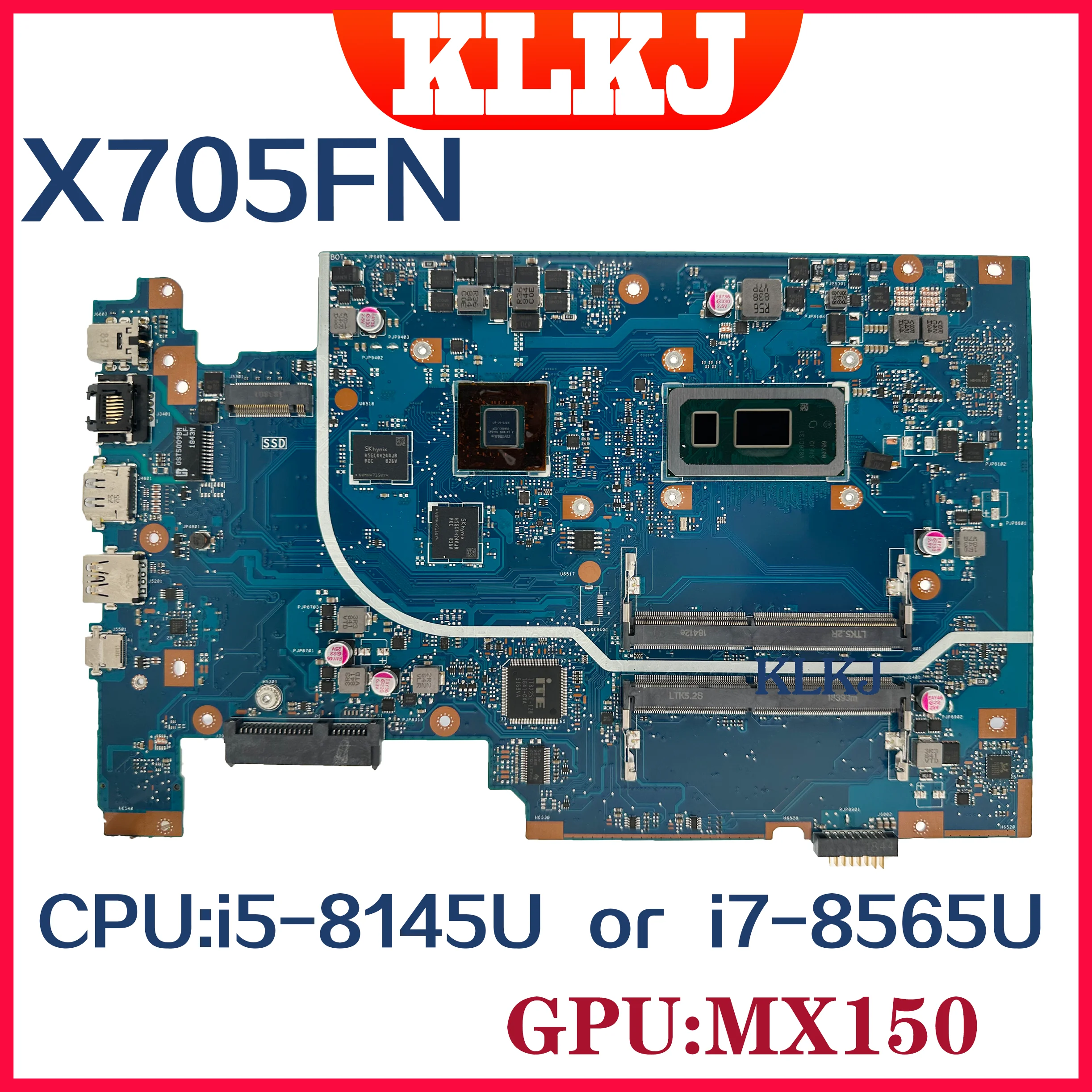 Материнская плата Dinzi X705FN для ноутбука Asus VivoBook X705FN X705 N705FN, материнская плата со стандартной строкой 100%, тест ОК Материнская плата Dinzi X705FN для ноутбука Asus VivoBook X705FN X705 N705FN, материнская плата со стандартной строкой 100%, тест ОК