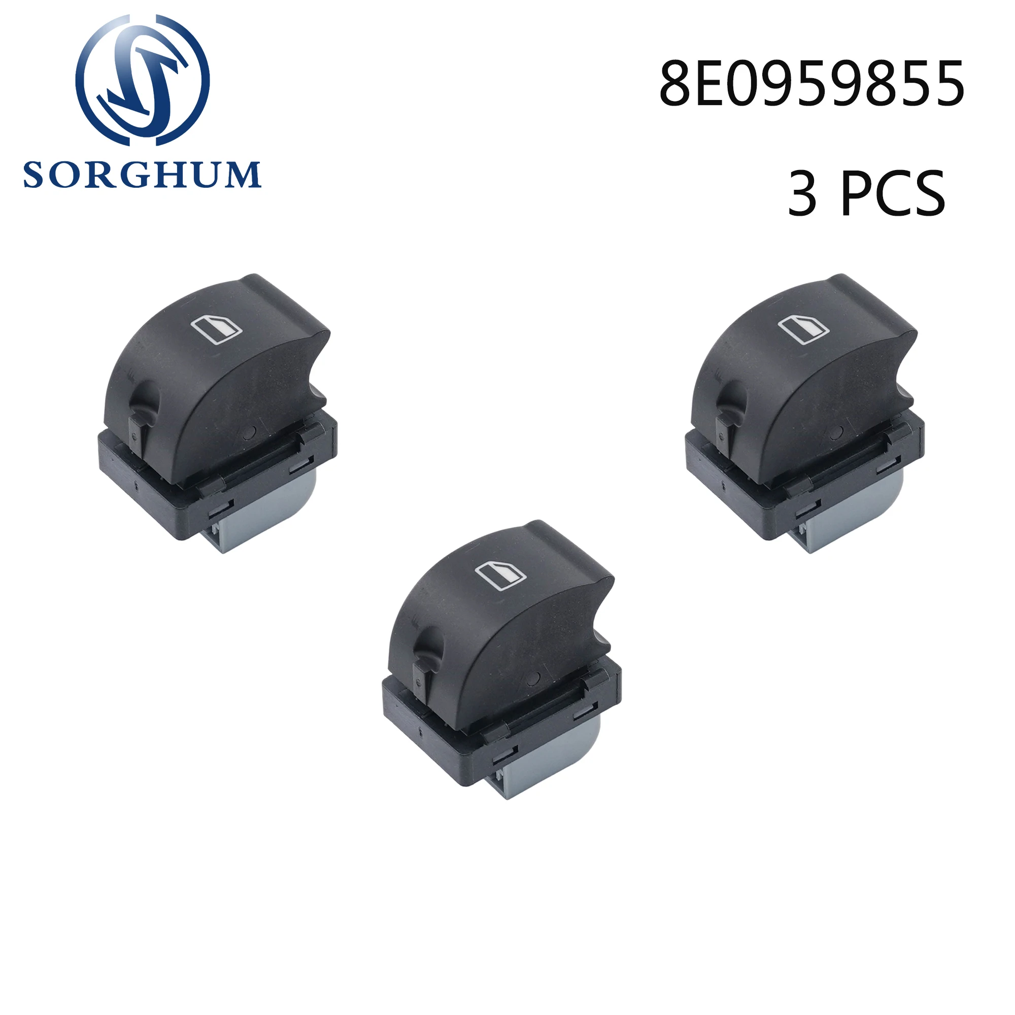 

Sorghum 3 PCS 8E0959855 For Audi A4 B6 B7 RS4 Sedan R8 For TT For Seat Exeo Power Passenger Window Switch Control Single Button