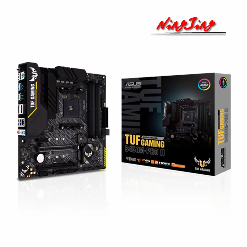 

ASUS New TUF GAMING B450M PRO II B450M AMD B450 DDR4 4400MHz 128G,M.2, SATA 6Gb/,USB 3.2 Support R3 R5 R7 R9 Desktop AM4 CPU