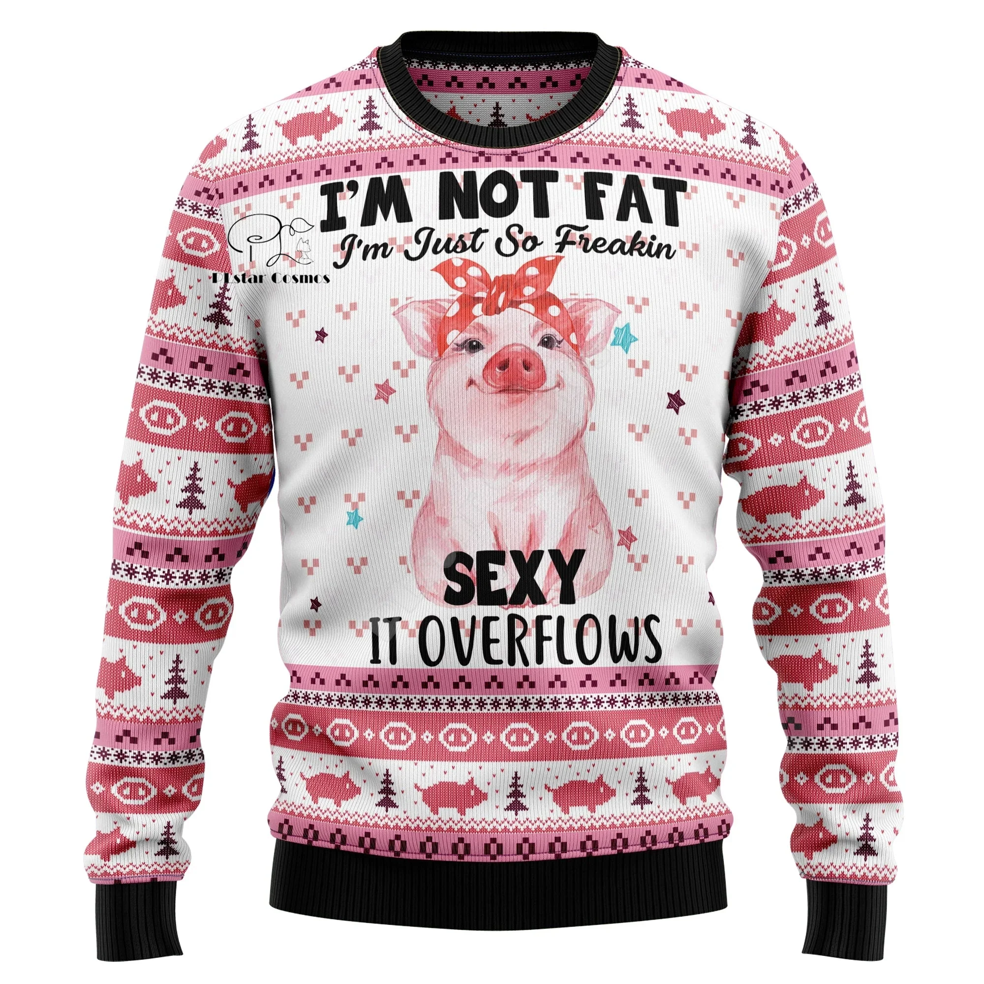 Рождественский уродливый вязаный свитер Санта-Клаус животные Красочные