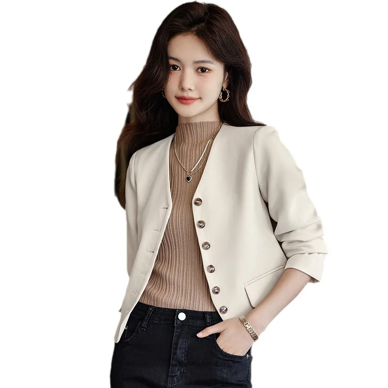 Весна-осень костюм пальто женский короткий Новый Повседневный стиль 2023