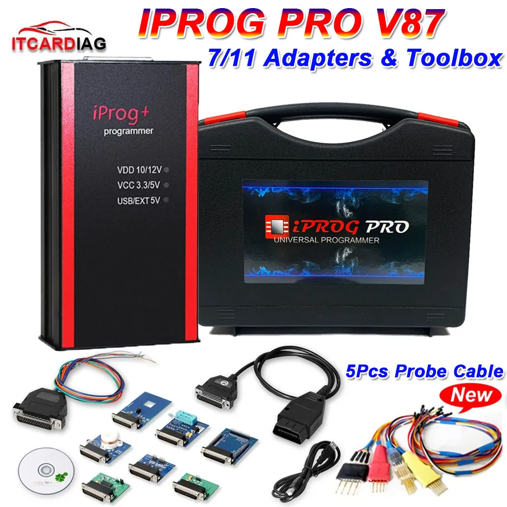 

IPROG+ V87 Iprog Pro Full ECU Key Programmer Support IMMO/Airbag Reset/Mileage Correction 3 in 1 Replace Carprog Digiprog3 Tango