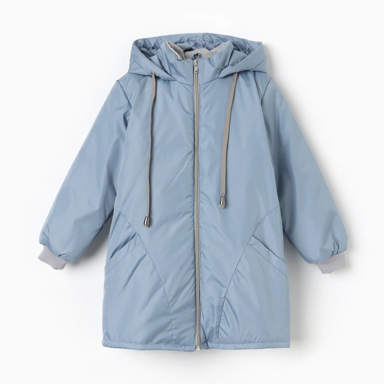 Куртка для мальчика цвет серый рост 110-116