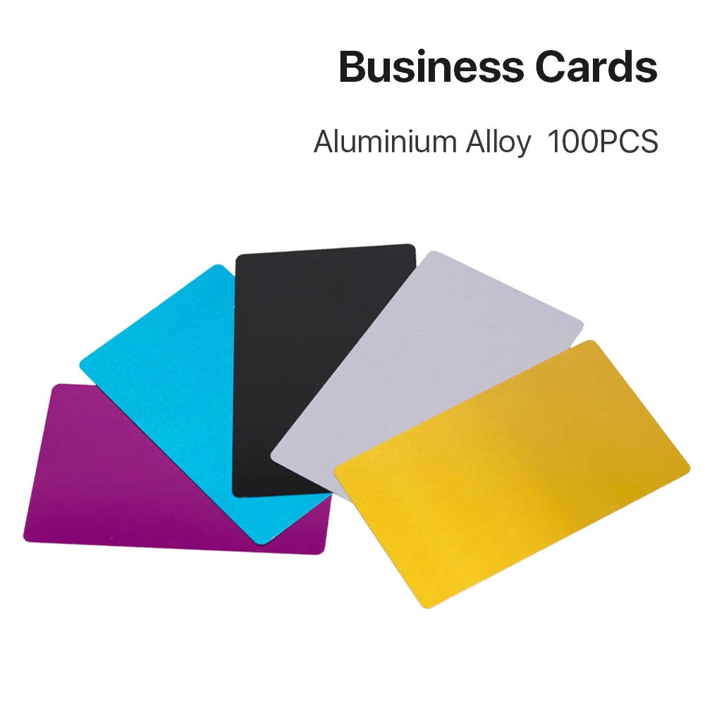 

100PCS/LOT Cards Laser Test Material Metal Card Business Card Aluminum Sheet 85x54mm For Laser Engraving Machine Test Marking