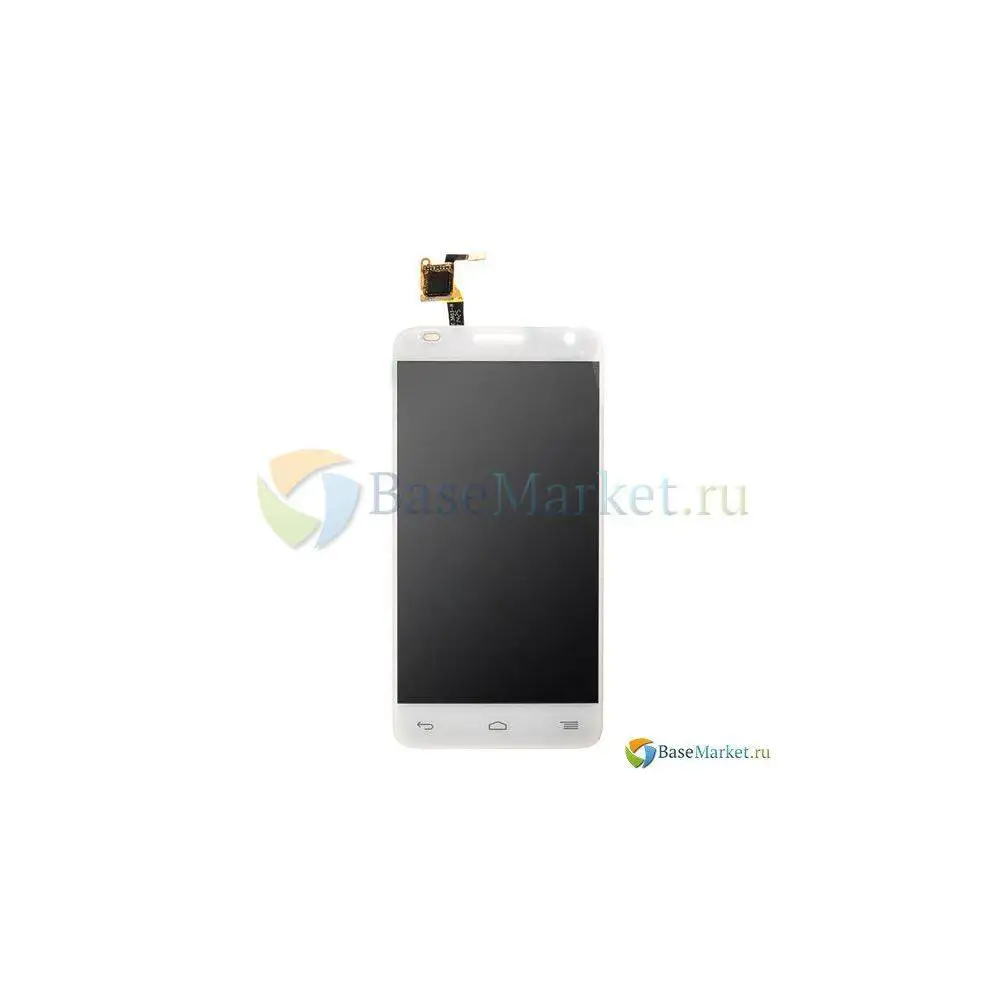 ЖК-Дисплей для Alcatel One Touch 6036Y Idol 2 Mini S в сборе с тачскрином белый, с сенсорным экраном, дигитайзер замена