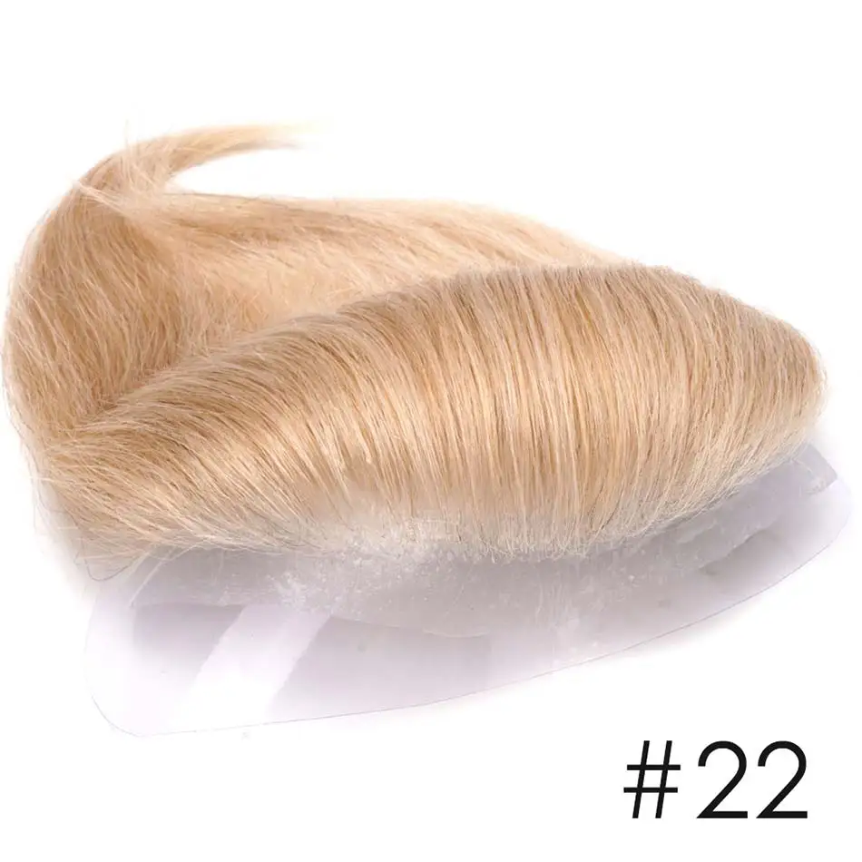 Front Men Toupee Mens Wig Natural PU Hairline Human Hair Piece Thin Skin Remy Hair System Unit Prosthesis Patch Free Shipping