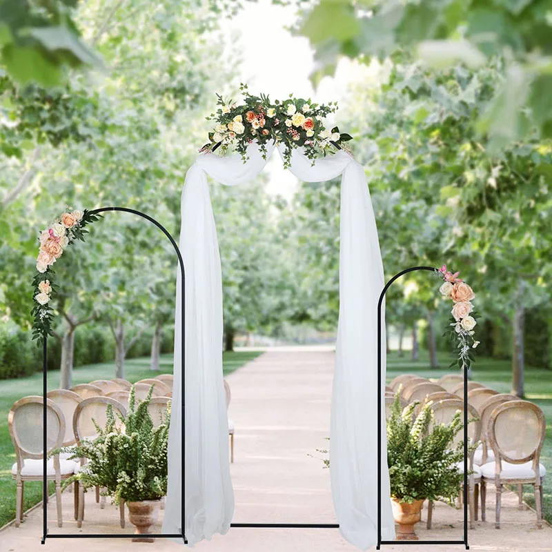 Metal Wedding Arch Cover Backdrop Artificial Flower Stand Arch Ballon Frame for Wedding, Bridal, Indoor Outdoor Party Decoration