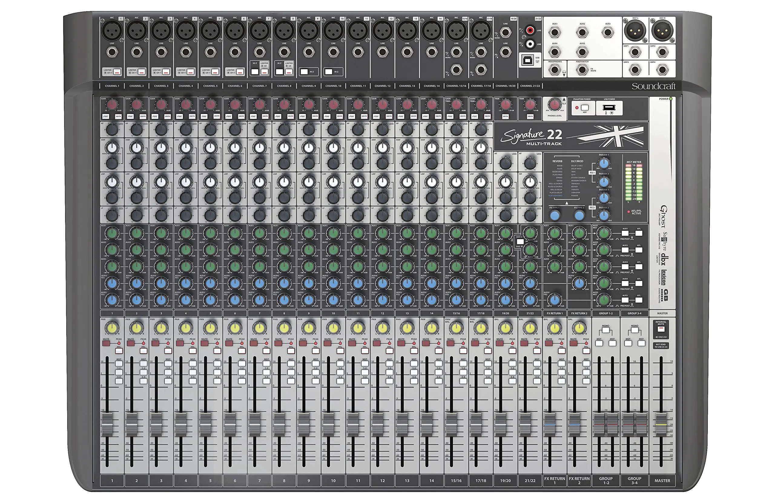 

Высококачественный микшер Soundcraft гнездо 22 МТК и звуковой интерфейс с эффектами