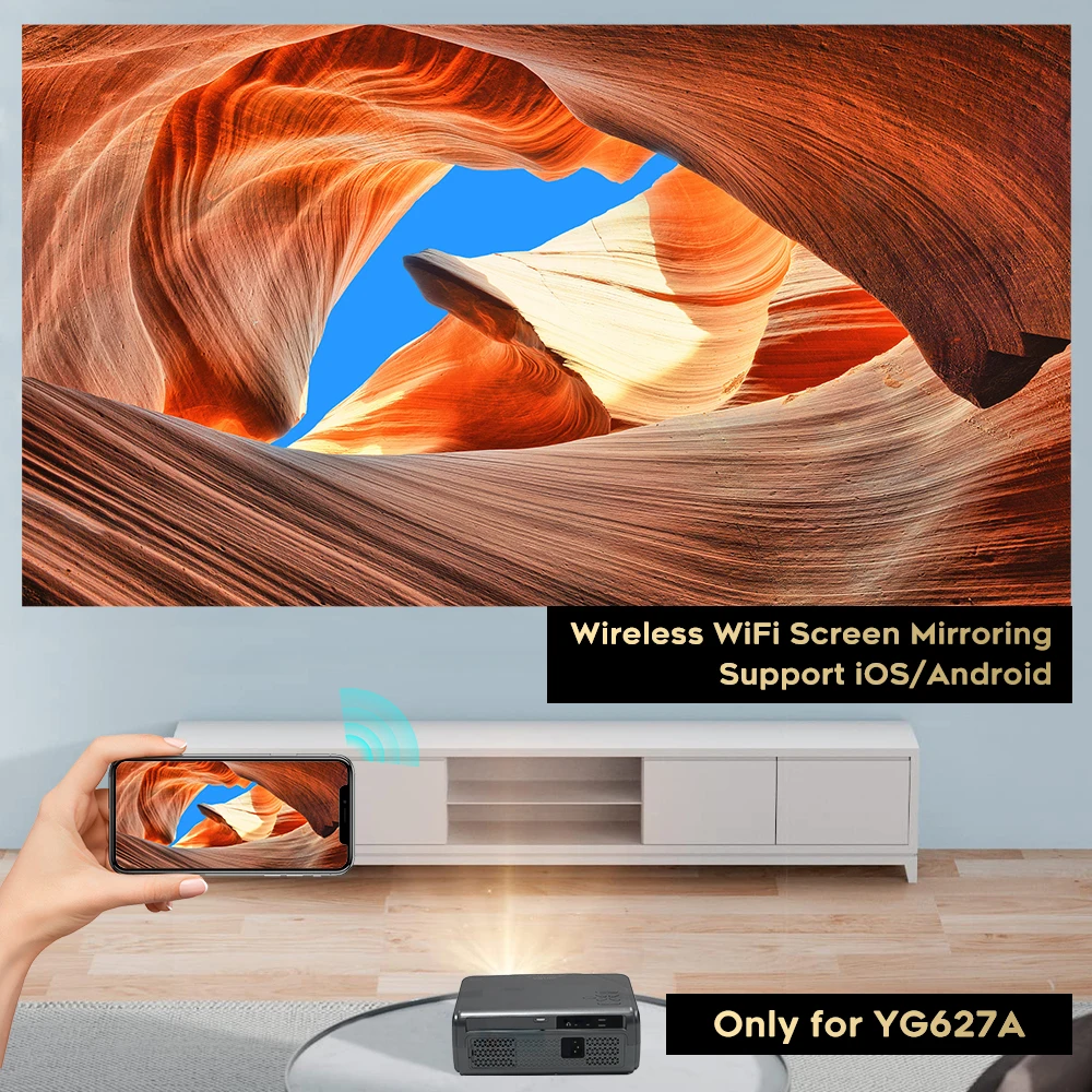 Everycom YG627 проектор Android 10.0 WIFI Full HD 1080P видео домашний кинотеатр смартфон