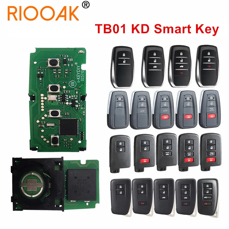 

FCCID 0020 KEYDIY TB01 KD Smart Key Universal Remote Control With 8A Transponder and Case For Toyota Corolla RAV4 Camry Lexus
