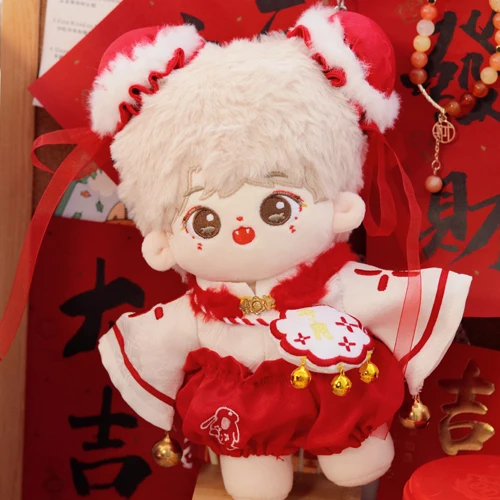 

Новогодний зимний костюм, платье кролика, головной убор, милая одежда, сменная одежда на 15 см, хлопковая кукла, игрушка, косплей, кавайный нар...