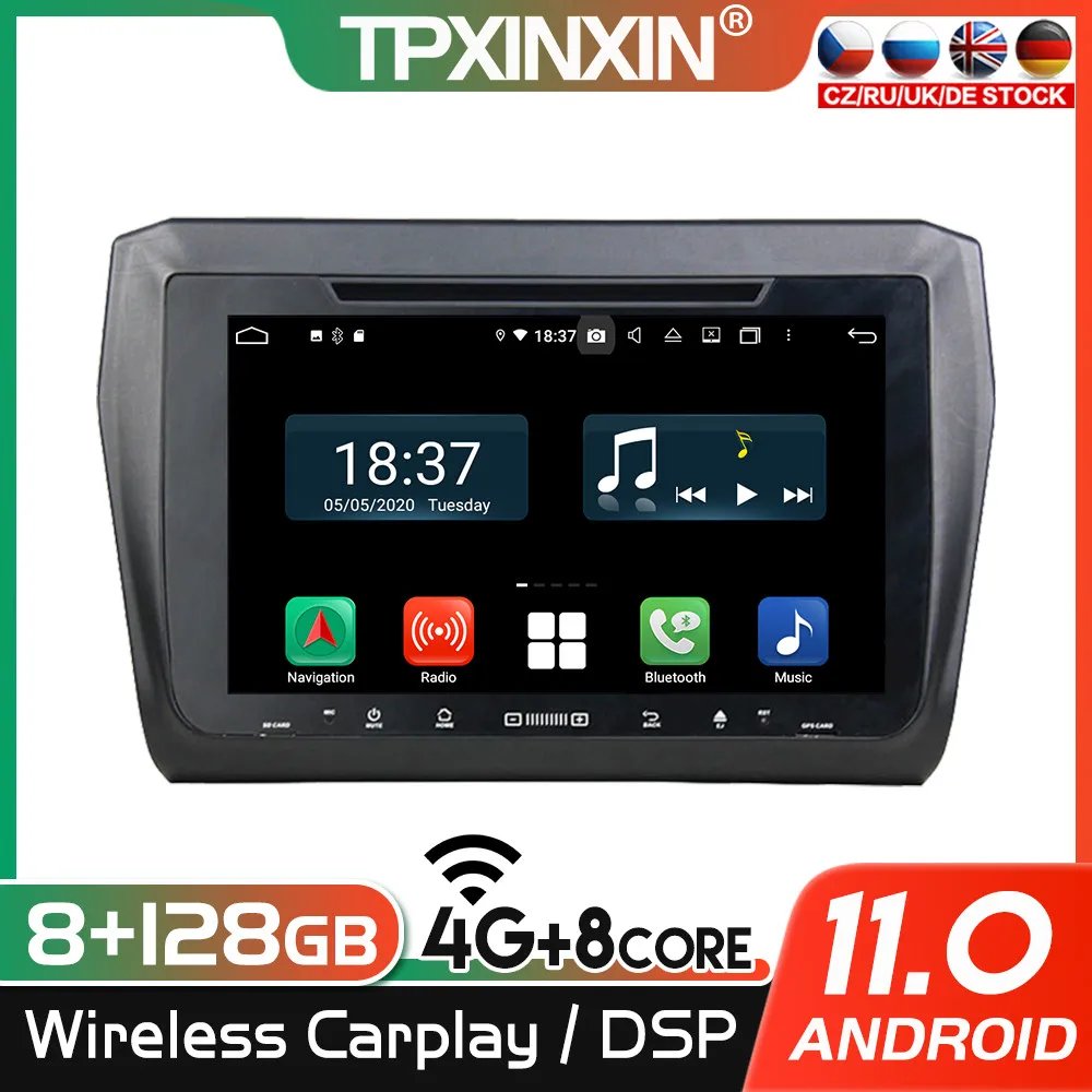 2 din CarPlay Android 11 Navi авторадио для Suzuki Swift 2017-2019 Автомобильный GPS Радио Мультимедийный