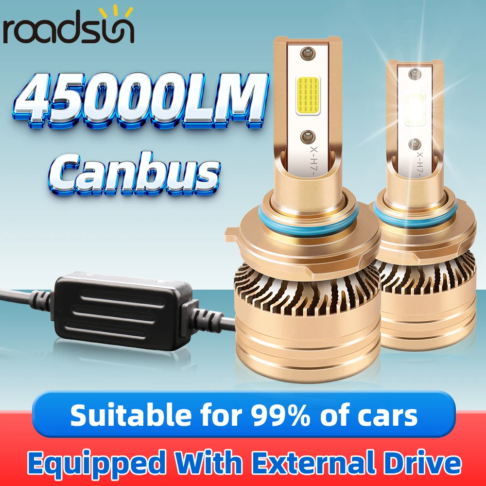 

Светодиодные Лампы Для Автомобильных Фар Высокой Мощности 300 Вт, H7 H4 H11, 45000 Лм, Турбо-лампа, 6000K, Белый Свет