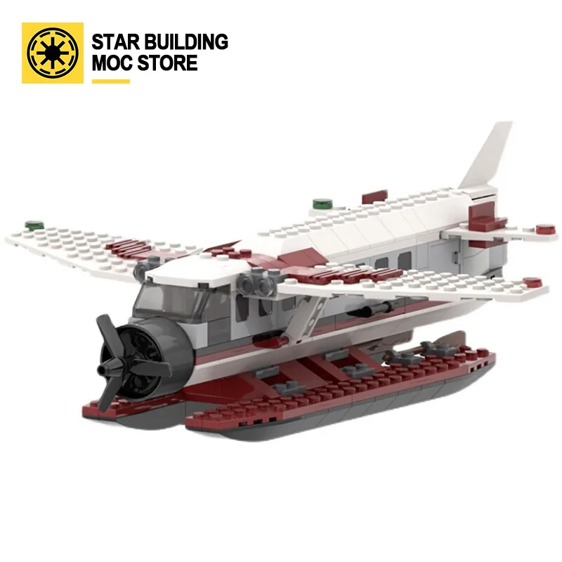 

MOC конструктор креативный игрушечный набор подарок для Lego 22067 морской самолёт фургон Сращивание Звездный истребитель космический самолет п...