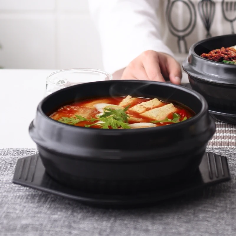 Корейская кухня Dolsot керамическая каменная миска для просеивания горячий горшок