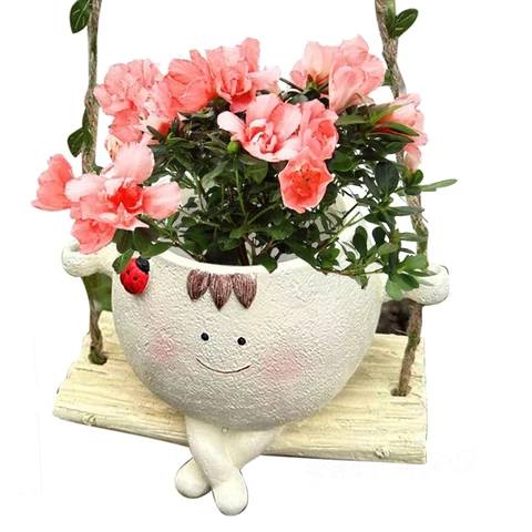 Подвесные горшки для суккулентов  Planter со smiling face