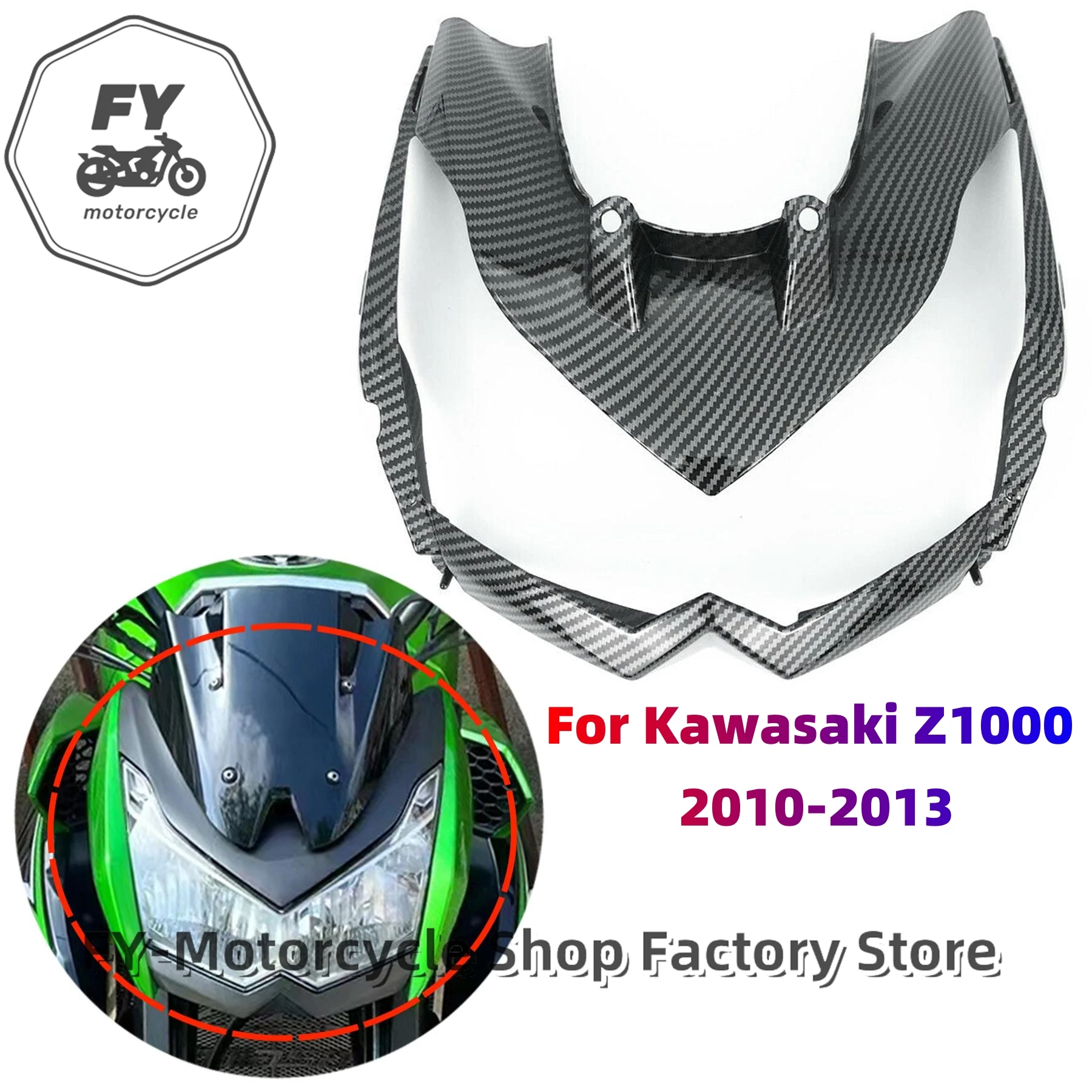 Передняя верхняя обтекательная фара боковая панель для Kawasaki Ninja Z1000 2010 2011 2012 2013