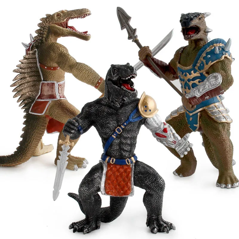 

Simulation Dinosaur Warrior Action Figures Jurassic Dino Soldier Carnotaurus Saichania Spinosaurus Figurines PVC Toys Kids Gifts