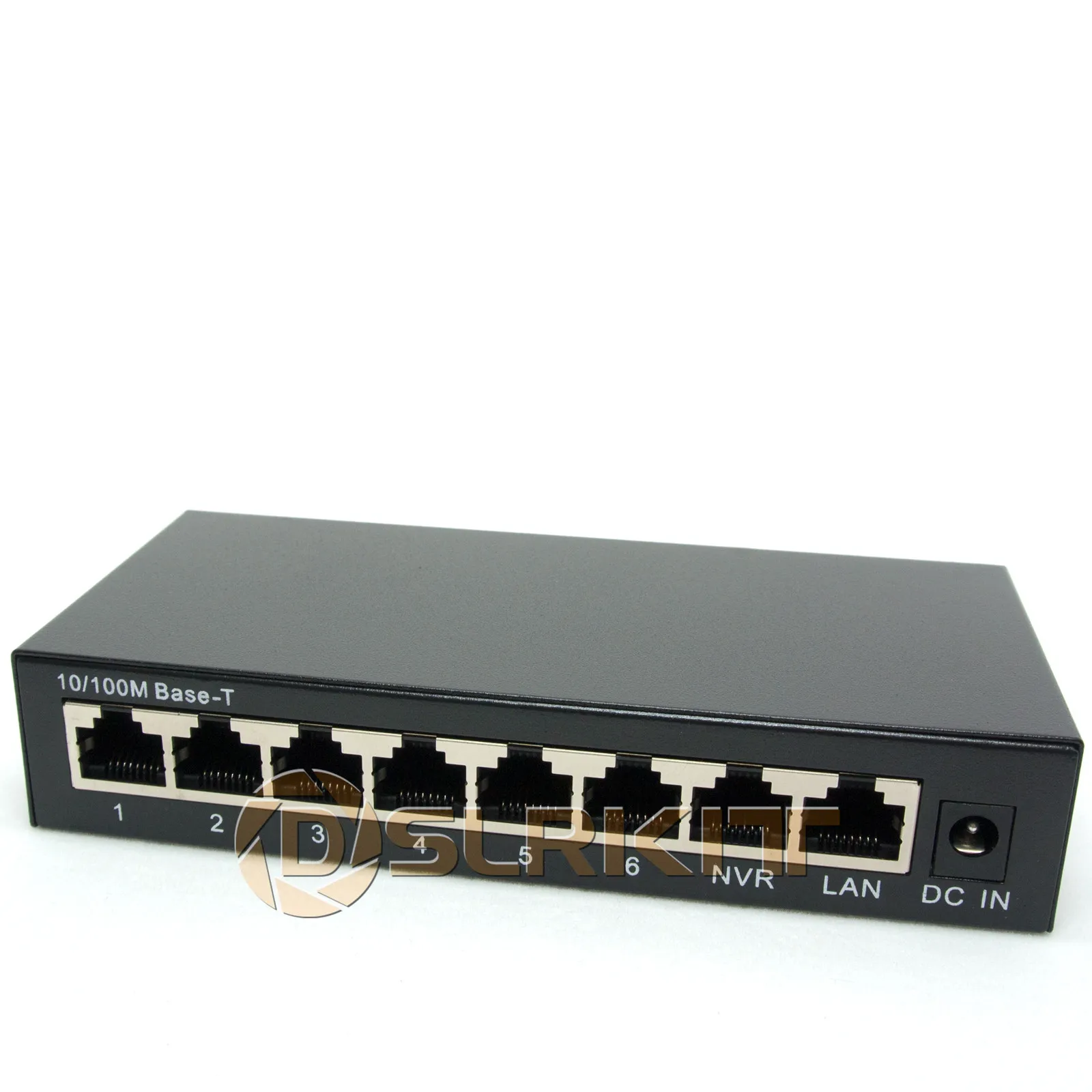 DSLRKIT 250M, 8 портов, 6 PoE, стандартная мощность, через Ethernet, без адаптера питания