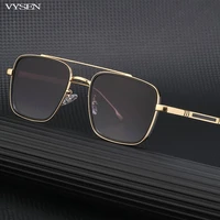 luxury square sunglasses for men 2022 brand designer metal frame sun glasses women retro eyeglasses lunettes carr%c3%a9es pour hommes