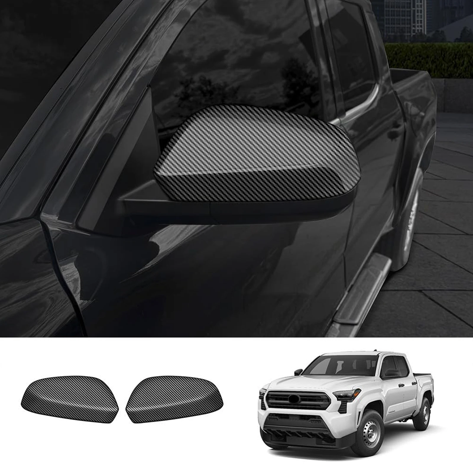Toyota Tacoma 2024 - Накладки на боковые зеркала из углеродного волокна (комплект 2-х)