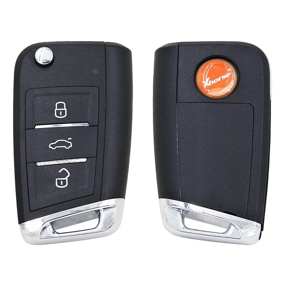 

XRHSKEY 5pcs/Lot XEMQB1EN Xhorse Super Remote Key MQB Style 3 Buttons Built-in Super Chip