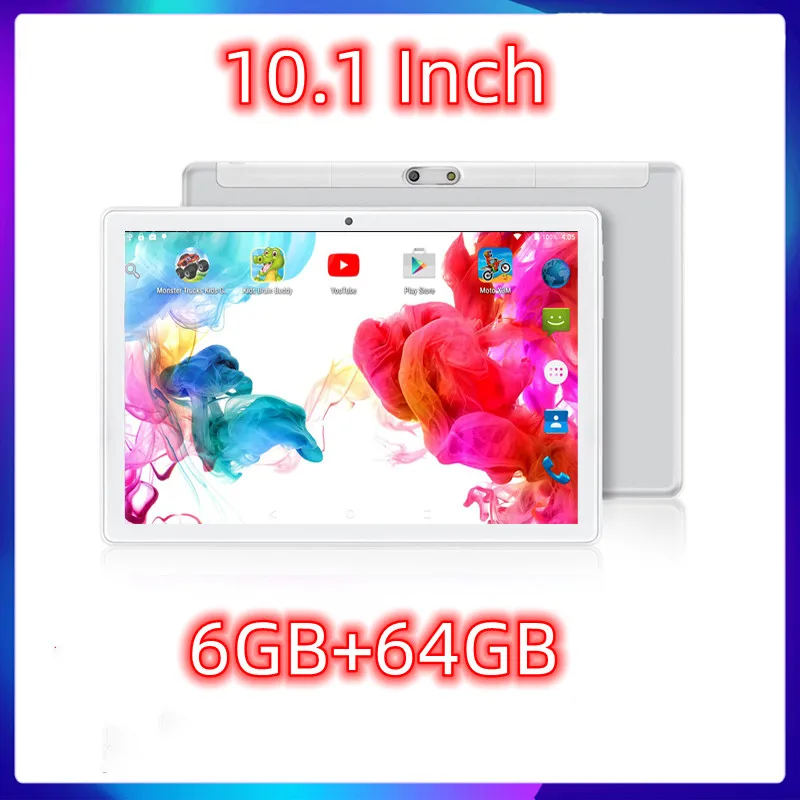 

10.1 inch Tablet New 2.5D Steel Screen Tablets 3G/4G Phone Call Android 9.0 Octa Core 6GB-64GB ROM Bluetooth Wi-Fi Tablet PC