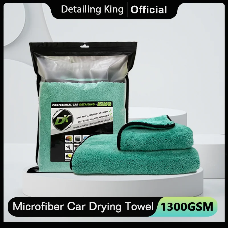 DETAILLIERUNG KÖNIG 1300GSM Mikrofaser Trocknen Handtuch Professionelle Super Weich Auto Waschen