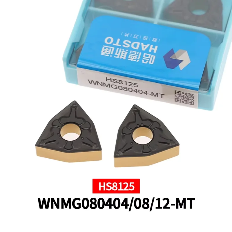 

10 шт. HADSTO 100% оригинальные твердосплавные вставки WNMG080404-MT WNMG080408-MT WNMG080412-MT WNMG080416-MT HS8125 Токарные лезвия с ЧПУ