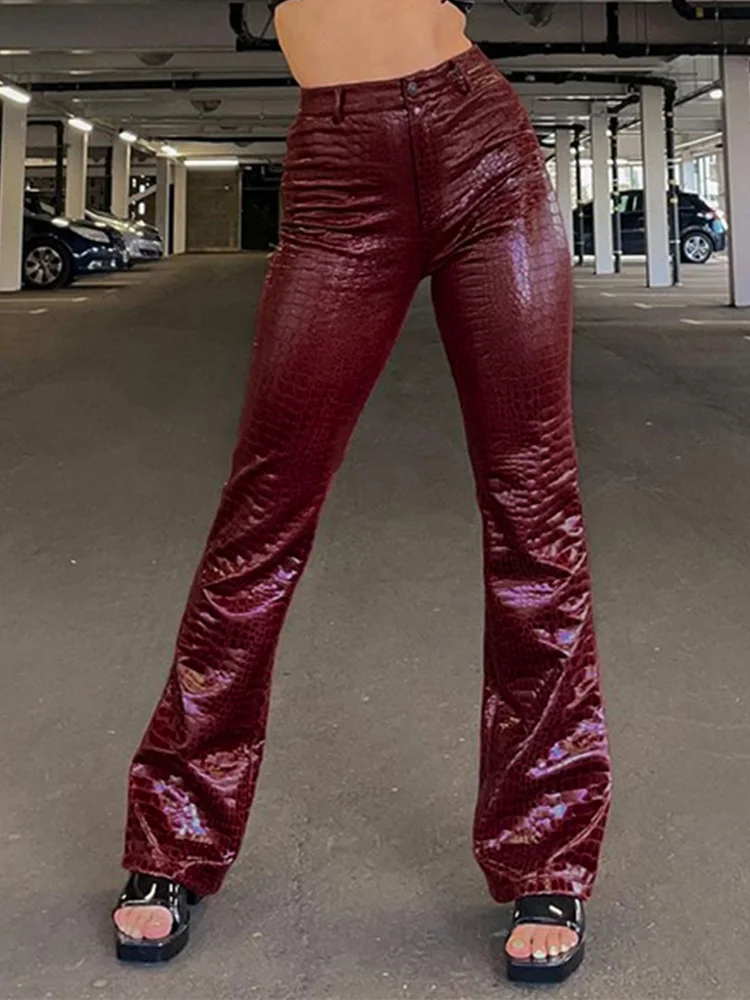 Женские расклешенные брюки InsGoth готические винтажные с высокой талией для