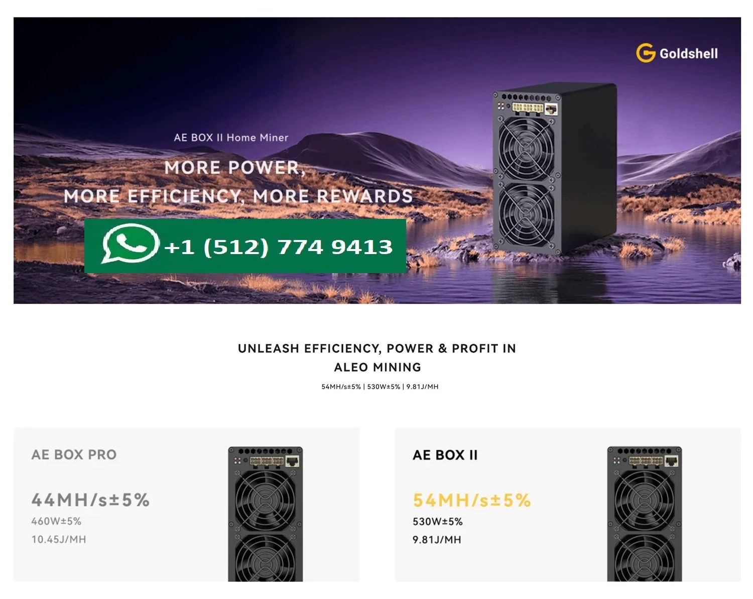 Новый Goldshell AE-BOX II 54 МГц/с 530 Вт Aleo Coin Miner Алгоритм zkSNARK Домашнее майнирование Silent AE BOX