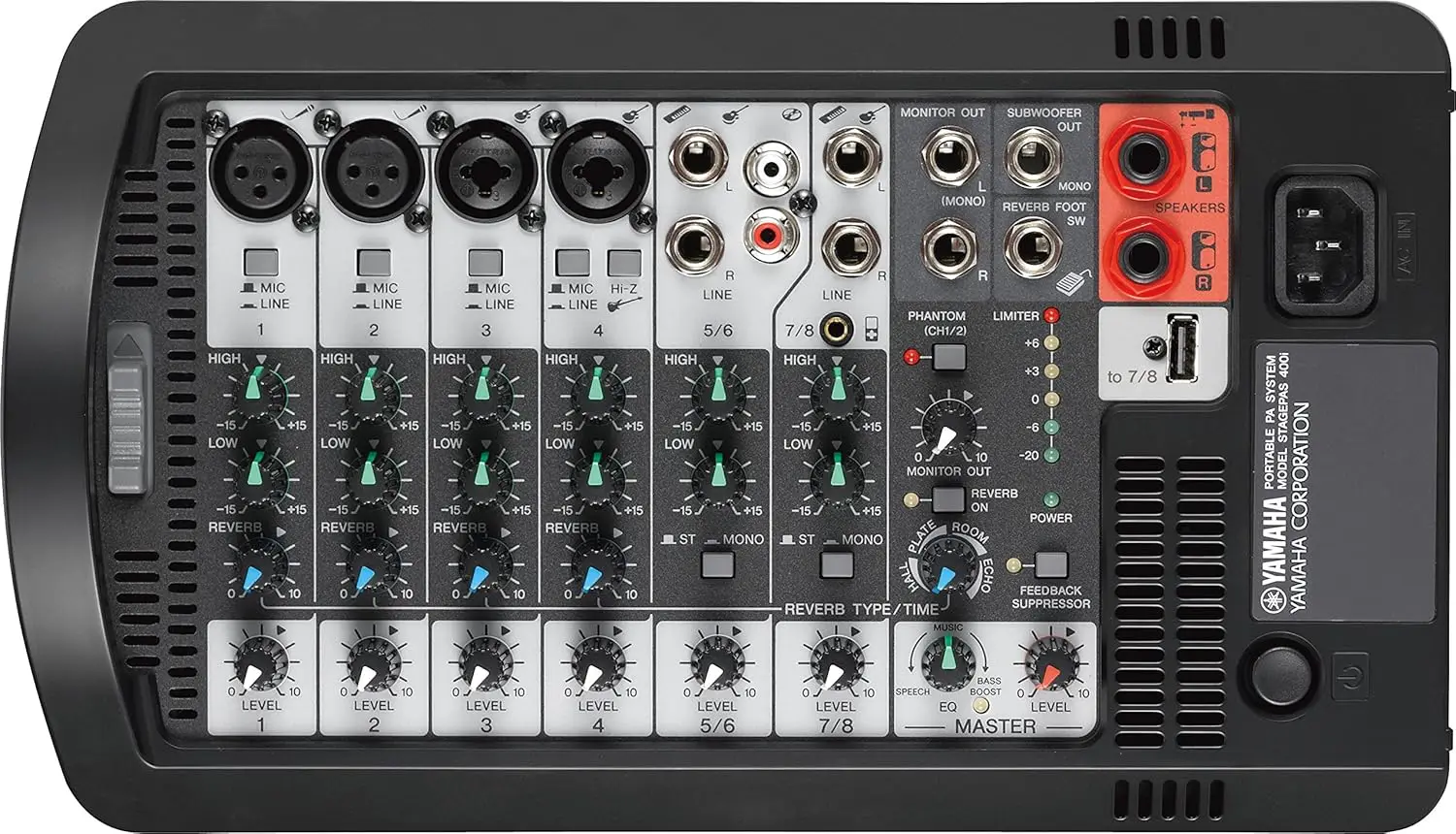 Аутентичный Yamahass STAGEPAS 400I портативный PA System