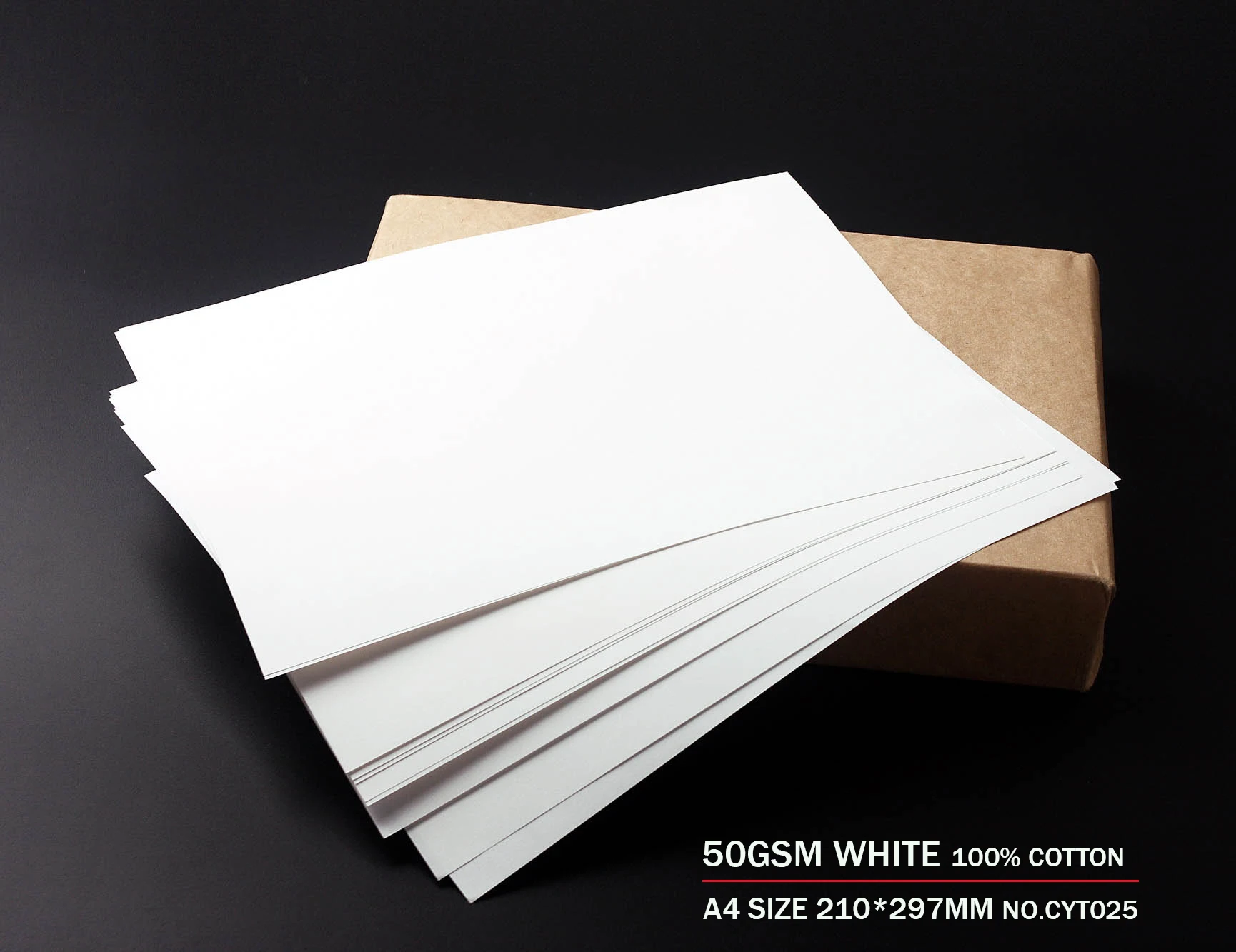 

50gsm US 75% cotton 25% linen paper A4 Size 210*297mm,White color,red and blue fiber,Waterproof 200 sheets GCYT025