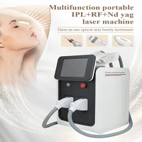 portable 3 in 1 multifunction nd yag laser ipl hair removal tattoo removal rf skin tightening machine