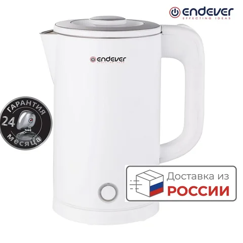 Чайник электрический ENDEVER SkyLine KR-255S, Мощность (Вт) 2200, Объем (л) 1,7, Температурный режим: 100°С