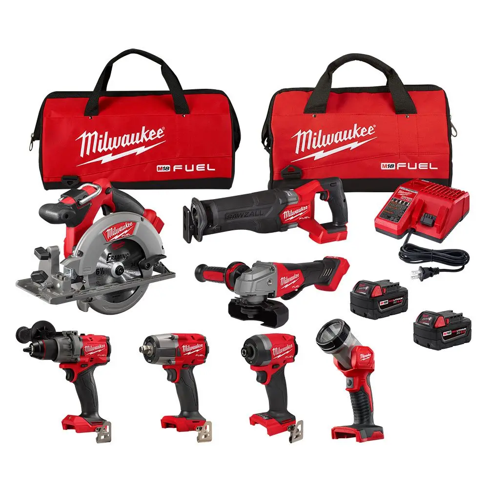 

POSITIVE@ Milwaukee 2695-15 M18 18V Cordless Lithium-Ion 15-Tool Combo Kit