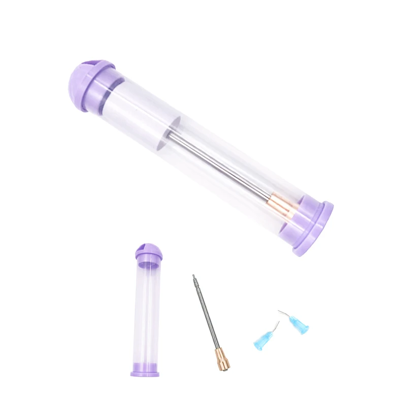 

Dental Lab 3 Way Air Water Syringe Spray Nozzles Tips Tube with 100 Pcs Irrigation Bent Needle Tips for Teeth Whitening