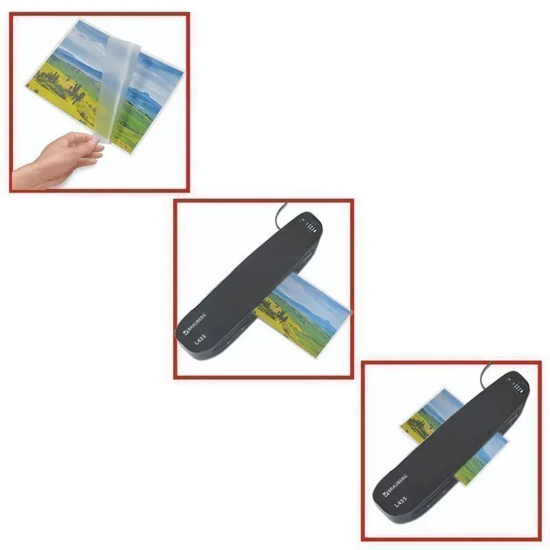 Brauberg laminating film-blanks 100 PCs set for size A7 125 Micron | TV Stick