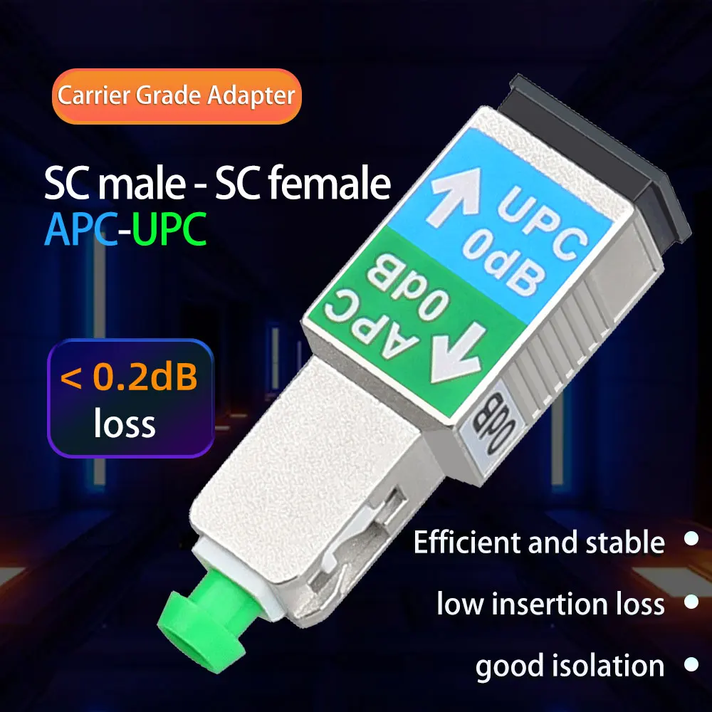 SC/UPC Male-SC/APC Female Fiber Hybrid Adapter 9/125 Singlemode  Fiber Equiment Connector Fiber Optical Converter OPM VFL Adapte