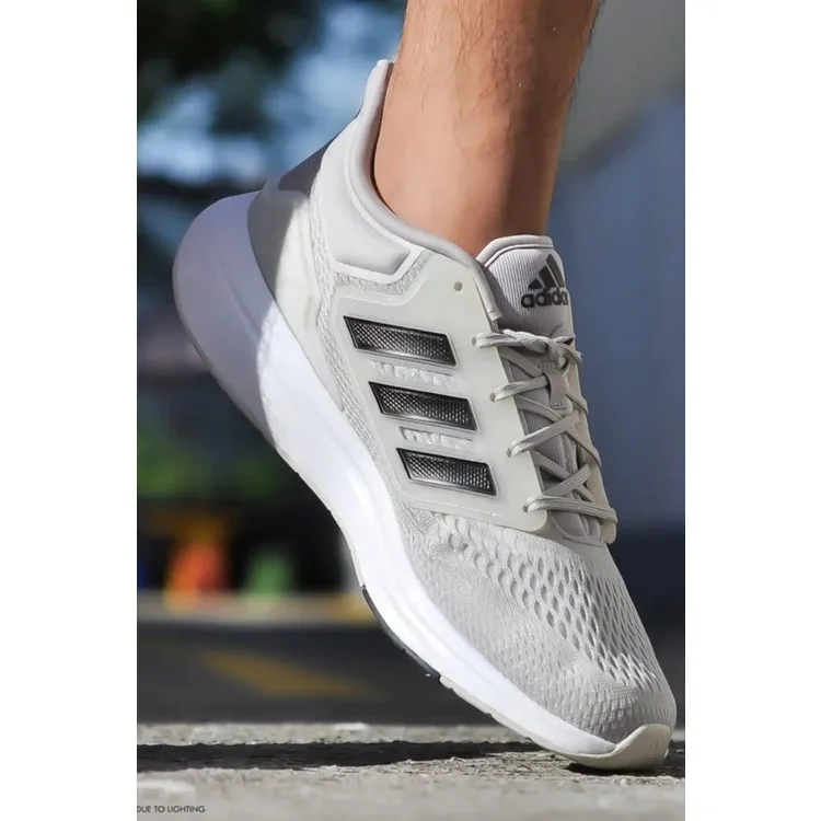 Мужские кроссовки и кроссовки Adidas Eq 21 Running серого/черного цвета для бега и тренировок