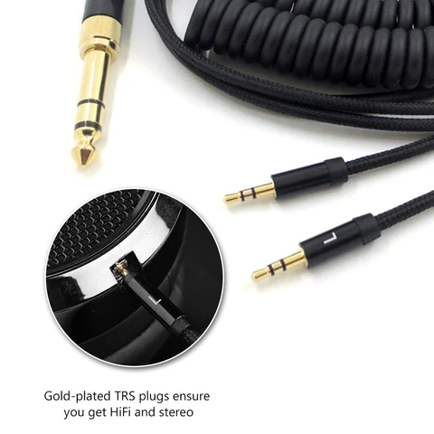Гарнитура HiFi Аудио Пружинный кабель для Hifiman HE400S/HE-400I/HE-350/HE1000 V2 /AudioQuest NightHawk
