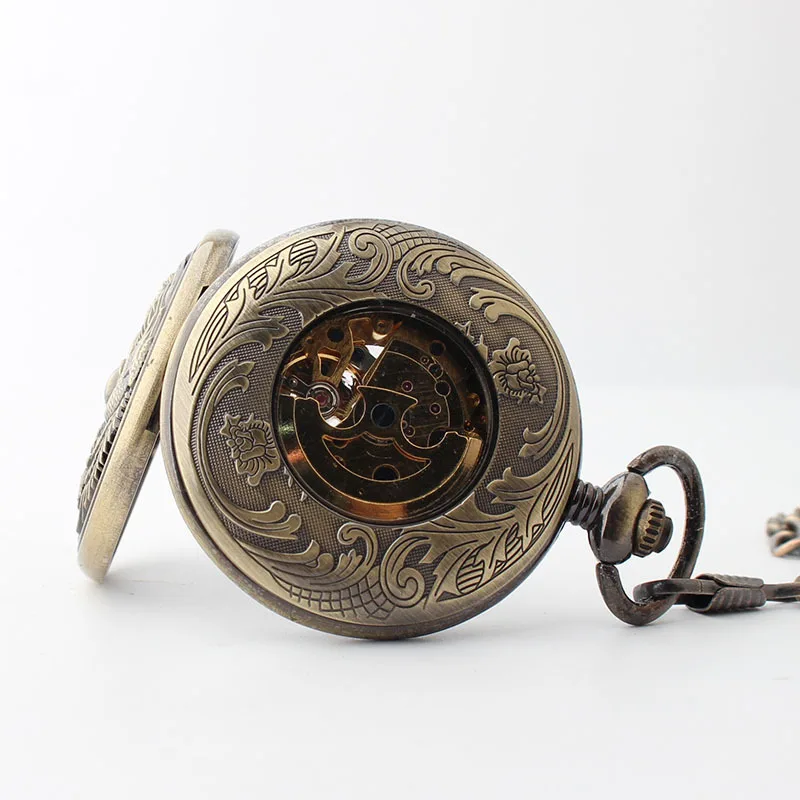 Retro Chinese Style Pocket Watch Mechanical Men's and Women's Personality Creative Classic Hollow Hand Wind Fob Watches