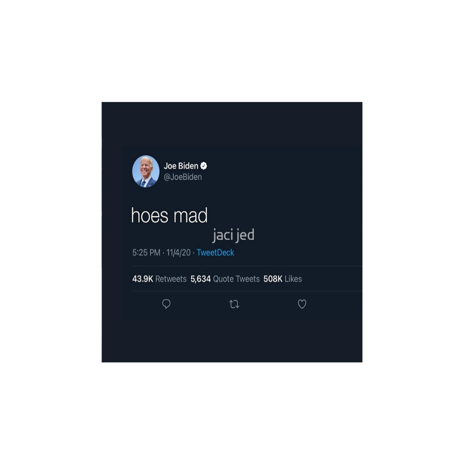 

Funny Joe Tweet Flag, "Hoes mad", College Dorm and Frat Party Tapestry