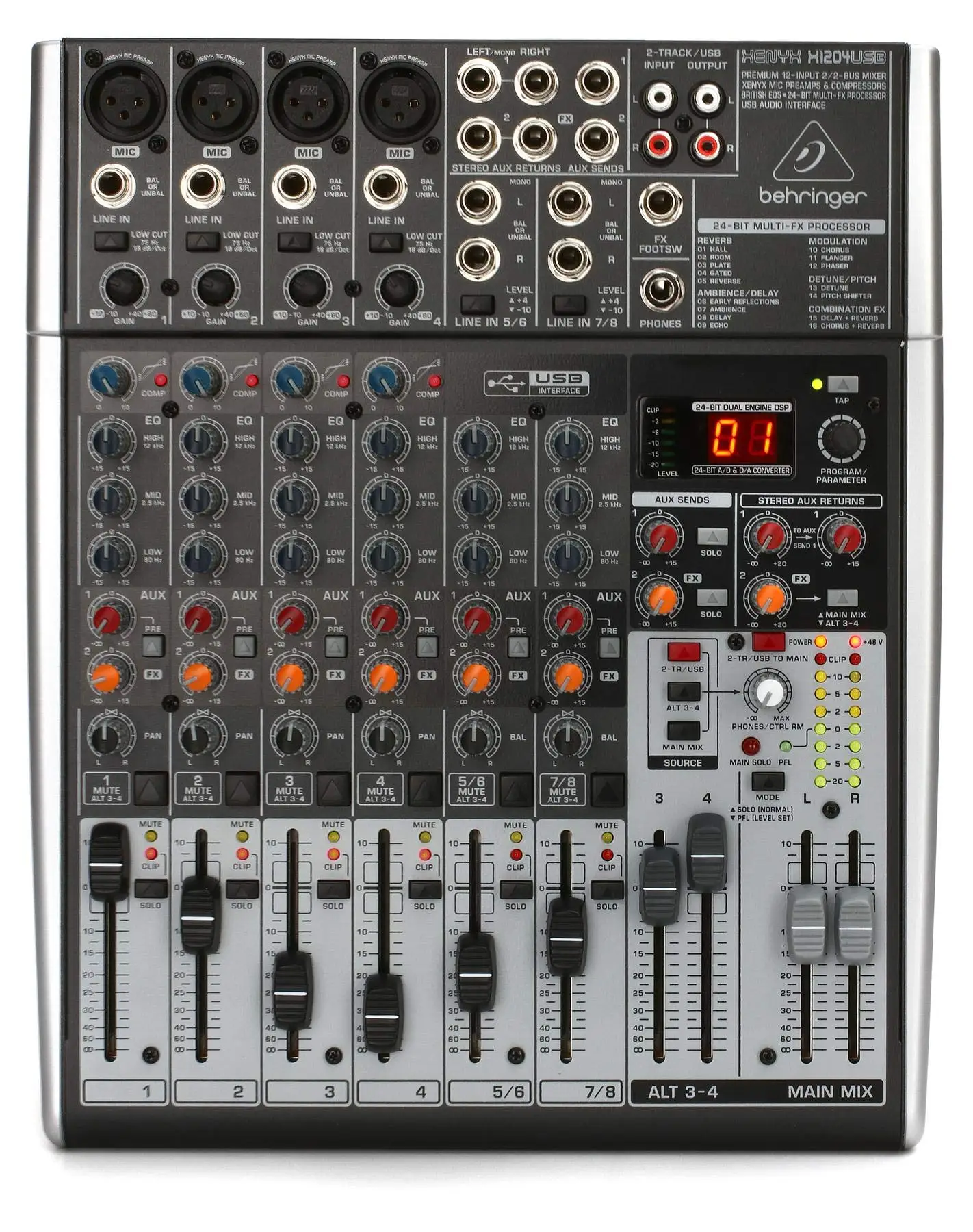 

Продажа в конце года, миксер Behringer Xenyx X1204USB с USB и эффектами