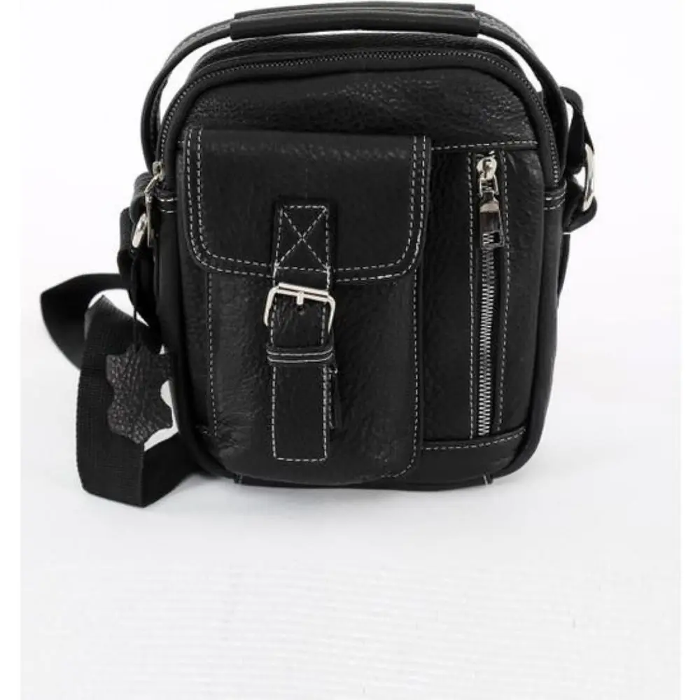 

Черный ноутбук из натуральной кожи унисекс и портфель