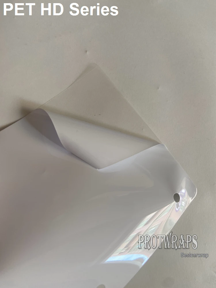 PET HD настоящая глянцевая белая блестящая виниловая пленка для покрытия